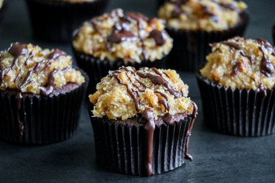 German Chocolate Cake/Cupcakes  | Sweet Life Recipes by Nikki