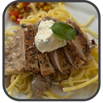 Tuscan Chicken Fettuccine Alfredo | Sweet Life Recipes by Nikki